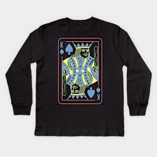 King of Spades Night Mode Kids Long Sleeve T-Shirt